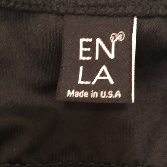 EN LA black tiered spaghetti strap top size 12 - Picture 6 of 7